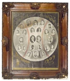Pittsburgh Pirates 1909 World Champions Carl Horner Ornate Framed Composite Featuring Honus Wagner  